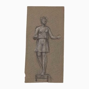 Charles Moulin, Sketch for a Sculpture, Original Drawing, Early 20th-Century-ZCI-1165754