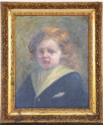 Charles Penchaud, Child's Portrait, 1916, Oil on Canvas-BTG-1702286