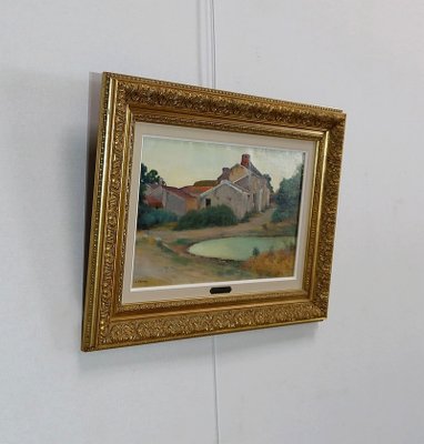 Charles Perron, Country Scene, 20th-Century, Oil on Canvas, Framed-RVK-1311049