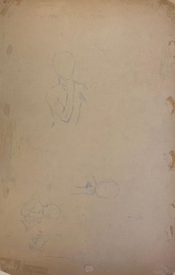 Charles Walch, Study for Caryatid, Pencil, Early 20th Century-ZCI-871592