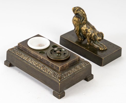 Charles X Bronze Inkwell-UQL-1285517