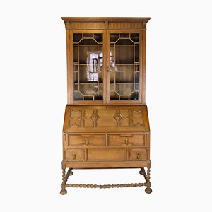 Chatol with Upper Cabinet in Oak with Wood Carvings, England, 1890s-UY-1723424