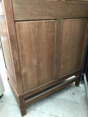 Cherry & Walnut Single-Door Wardrobe-WQQ-1185174