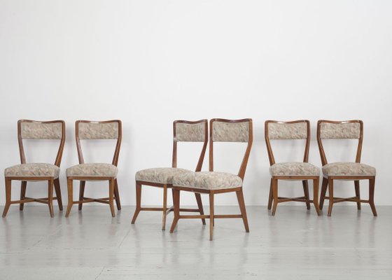 Cherry Wood Dining Chairs by Melchiorre Bega for Bega Bologna , 1950s, Set of 6-AA-825803