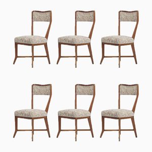 Cherry Wood Dining Chairs by Melchiorre Bega for Bega Bologna , 1950s, Set of 6-AA-825803