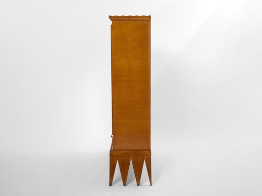 Cherry Wood Mirrored Bar Cabinet by Osvaldo Borsani for ABV, 1940-YJA-1397594