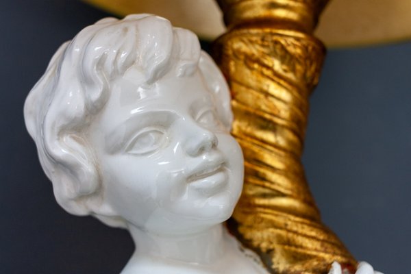 Cherub Floor Lamp from Capodimonte, 1967-GCG-639244