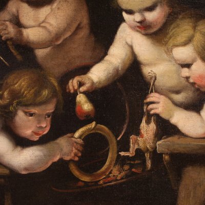 Cherub Games, 1670, Oil on Canvas, Framed-RP-1822021