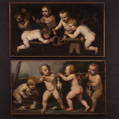 Cherub Games, 1670, Oil on Canvas, Framed-RP-1822021