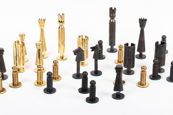 Chess Pieces and Board from Carl Auböck, Austria, 1960s, Set of 33-SFD-1328498