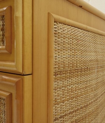 Chest of Drawers in Bamboo and Rattan, 1980s-NYF-2018798