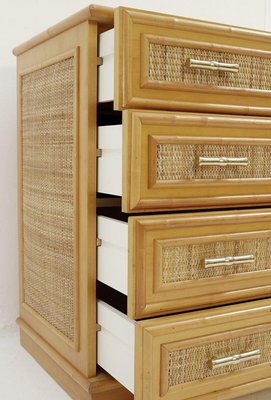 Chest of Drawers in Bamboo and Rattan, 1980s-NYF-2018798