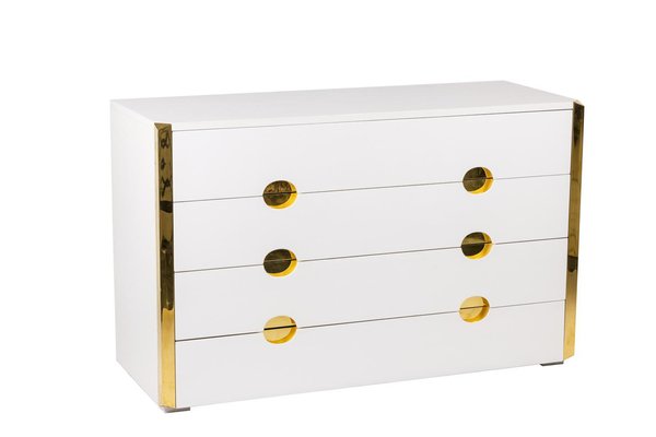 Chest of Drawers in Lacquer and Brass by Luigi Caccia Dominioni, 1970s-CEJ-1162614