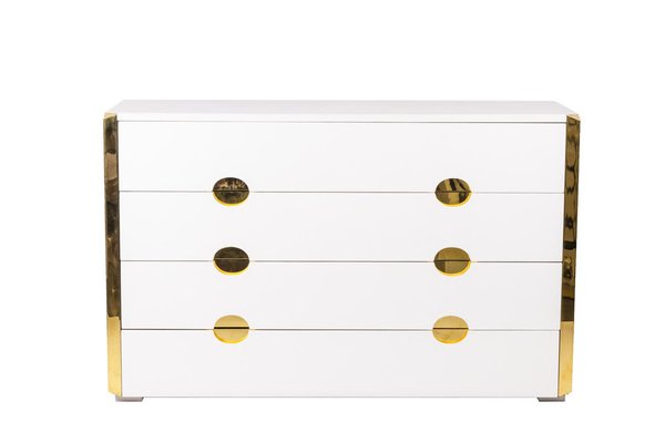 Chest of Drawers in Lacquer and Brass by Luigi Caccia Dominioni, 1970s-CEJ-1162614