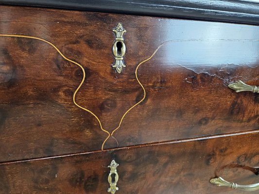 Chest of Drawers in Mahogany and Lacquered Mahogany with Brass Handles, 1960s-ZUW-2035923