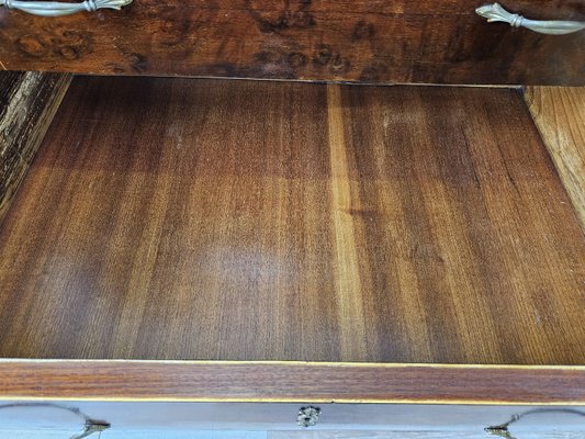 Chest of Drawers in Mahogany and Lacquered Mahogany with Brass Handles, 1960s-ZUW-2035923