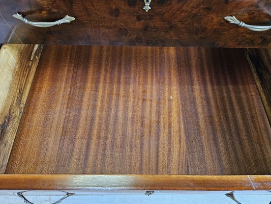 Chest of Drawers in Mahogany and Lacquered Mahogany with Brass Handles, 1960s-ZUW-2035923