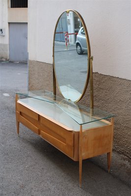 Chest of Drawers in Maple and Brass by Silvio Cavatorta, Italy, 1950s-EH-1058655