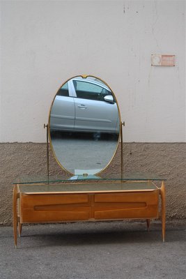 Chest of Drawers in Maple and Brass by Silvio Cavatorta, Italy, 1950s-EH-1058655