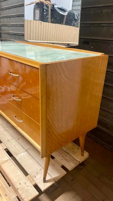 Chest of Drawers in Maple and Glass, 1960s-NUO-1419570