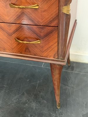 Chest of Drawers in Rosewood & Brass Details, 1950s-IJR-1699879