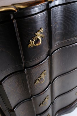 Chest of Drawers in Stained Oak with Brass, 1700s-UY-1723429