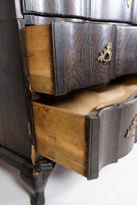 Chest of Drawers in Stained Oak with Brass, 1700s-UY-1723429