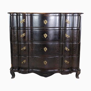 Chest of Drawers in Stained Oak with Brass, 1700s-UY-1723429