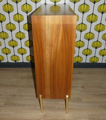 Chest of Drawers in Walnut and Glass, 1960s-AFE-1772402