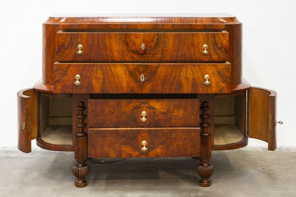 Chest of Drawers in Walnut Root, 1930s-WUN-2032054