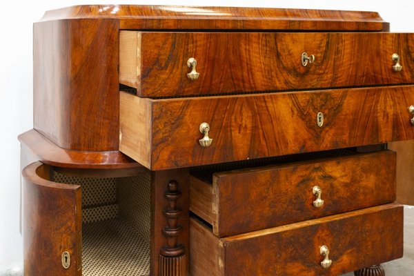 Chest of Drawers in Walnut Root, 1930s-WUN-2032054