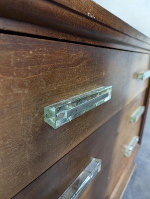 Chest of Drawers with Glass Block Handles, 1940s-HLV-2024366