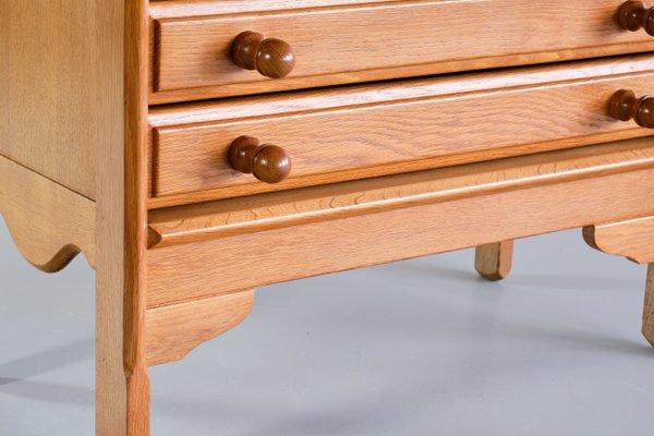 Chest of Four Drawers in Oak by Guillerme Et Chambron for Votre Maison, France, 1960s-FMT-1183085