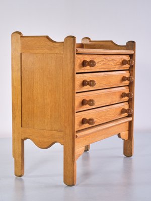 Chest of Four Drawers in Oak by Guillerme Et Chambron for Votre Maison, France, 1960s-FMT-1183085