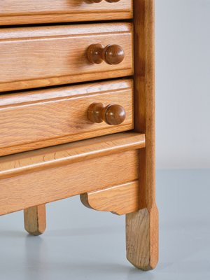 Chest of Four Drawers in Oak by Guillerme Et Chambron for Votre Maison, France, 1960s-FMT-1183085