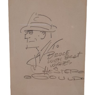 Chester Gould, Dick Tracy, 1987, Pencil on Paper, Framed-TCS-1156337