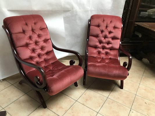 Chesterfield Armchairs, 1970s, Set of 2-WQQ-1239136