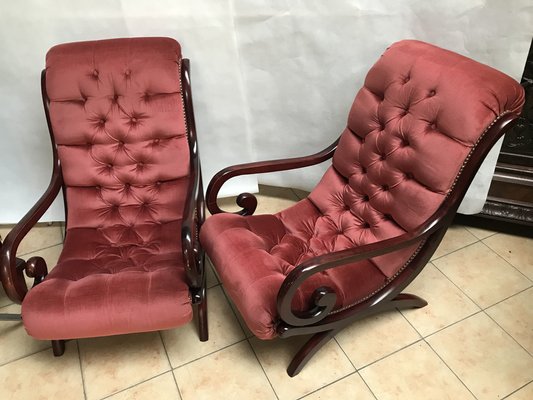 Chesterfield Armchairs, 1970s, Set of 2-WQQ-1239136