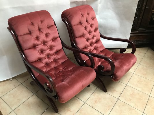 Chesterfield Armchairs, 1970s, Set of 2-WQQ-1239136