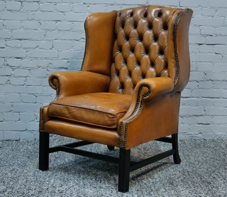 Chesterfield Wingback Armchair, England, 1960s-QFD-971832