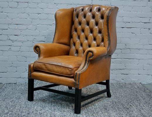 Chesterfield Wingback Armchair, England, 1960s-QFD-971832