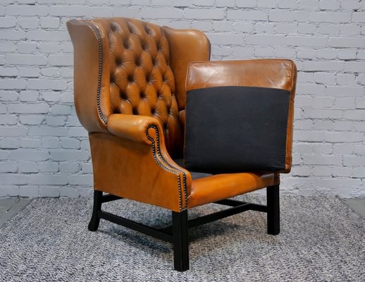 Chesterfield Wingback Armchair, England, 1960s-QFD-971832