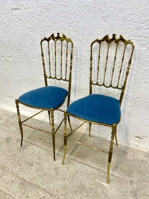 Chiavari Brass Dining Chair, 1970s-ZFK-2041323