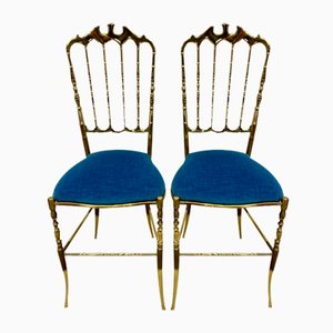 Chiavari Brass Dining Chair, 1970s-ZFK-2041323