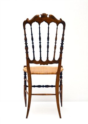 Chiavarina Chairs in Cherry Wood with Straw Seat, 1920s, Set of 4-HS-1417397