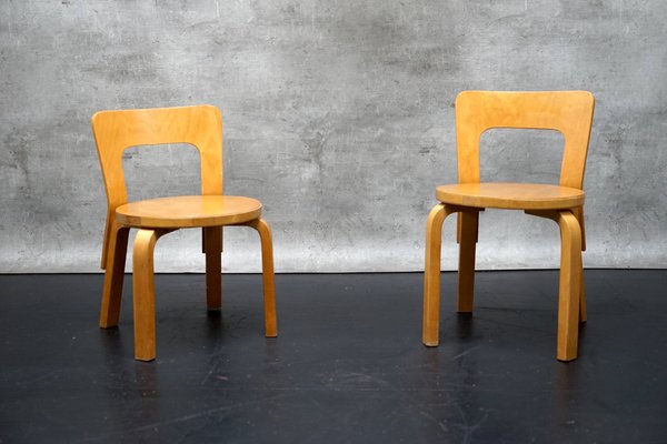 Children's Chairs by Alvar Aalto for Artek, 1960s, Set of 2-CIP-1743100