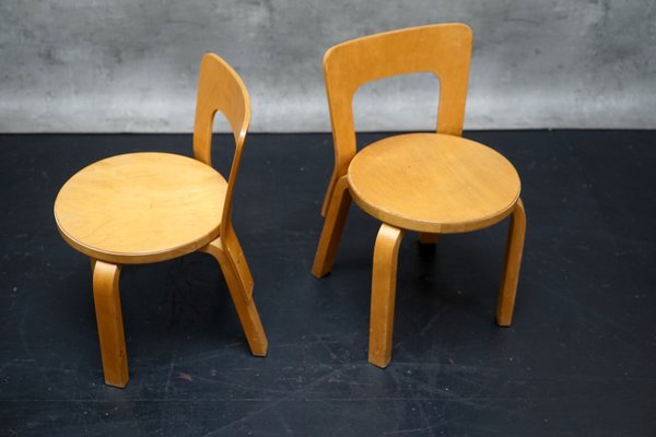 Children's Chairs by Alvar Aalto for Artek, 1960s, Set of 2-CIP-1743100