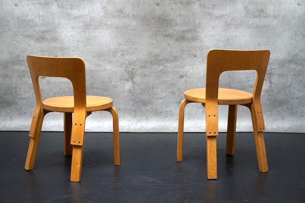 Children's Chairs by Alvar Aalto for Artek, 1960s, Set of 2-CIP-1743100