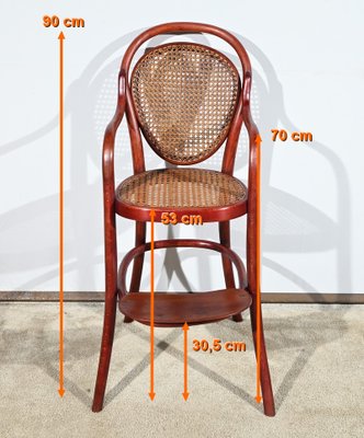 Children's High Chair in Beech by Michael Thonet for Thonet, 1890s-RVK-1771157