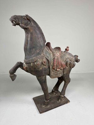 Chinese Artist, Tang Style Wooden Horse, Early 19th Century, Wood & Gesso-DWL-1397543